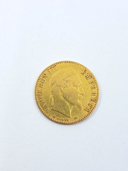 PIECE of 10 francs gold Napoleon III
1868/BB
Weight...