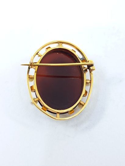 FRENCH WORK
Cameo on carnelian representing...