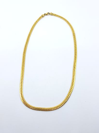 NECKLACE in yellow gold 750° palm tree mesh...