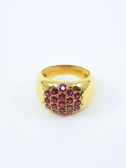 FRENCH WORK
Ring in yellow gold 750° decorated...