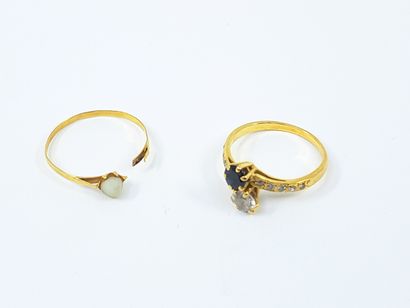 LOT OF GOLD in yellow gold 750° including...