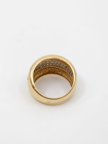 DOUBLE JONC RING in yellow gold 750° with...