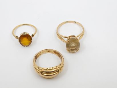 Bague en or jaune 750° 
Poid: 4,90 g
Bague...
