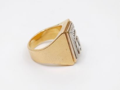 HORSE in yellow gold 750° monogrammed GH...