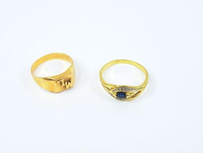 LOT OF GOLD in yellow gold 750° including...