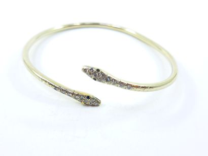 BRACELET in white gold 750° with two snake...