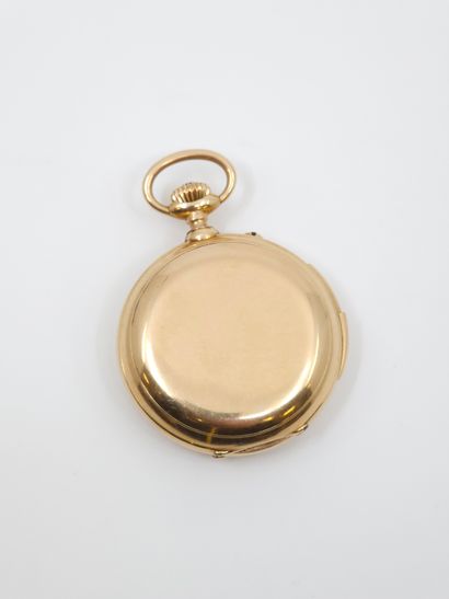 750° yellow gold pocket watch with striking...