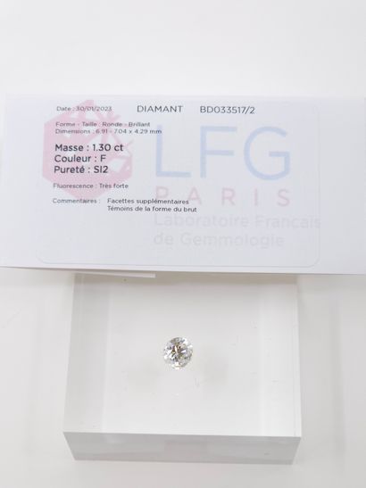 DIAMOND ON PAPER of about 1,30 ct of color...