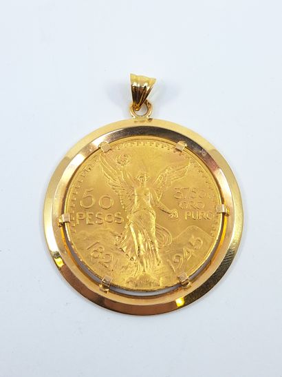 Yellow gold pendant 750° decorated with a...