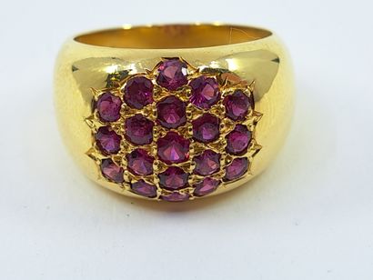FRENCH WORK
Ring in yellow gold 750° decorated...
