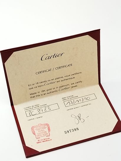 CARTIER LOVE
Bague en or rose 750° et trois...