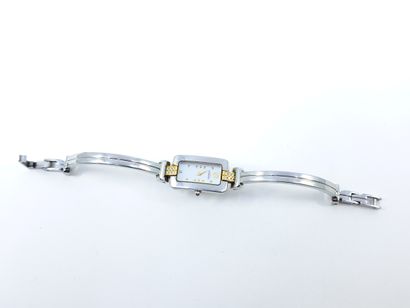 MICHEL HERBELIN 
Steel and gold bracelet...