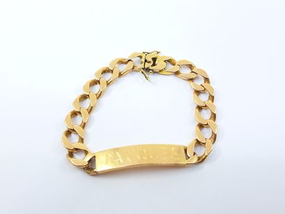 BRACELET gourmette en or jaune 750° 
