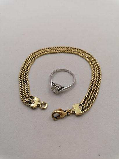 1 Ring Platinum and diamond 2,89 g 1 Bracelet...
