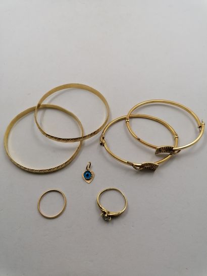 2 Rigid bracelets 18kt Gold 16,55 g deteriorated...