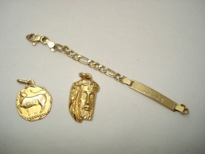 1 Bracelet Or 18kt 3,28g 1 Pendentifs Or...