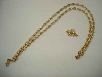 1 Pendant 18 carat gold 1,38 g 1 Chain 18...