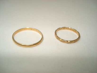 2 Wedding rings 18kt gold 2,89g 