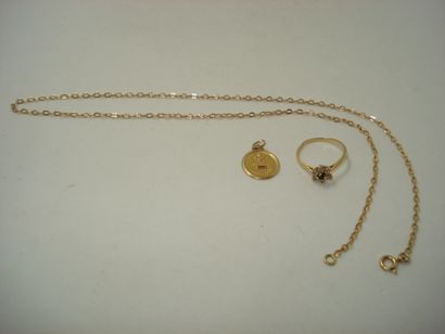 1 Chain Gold 18kt 4,58g 1 Ring Gold 18kt...