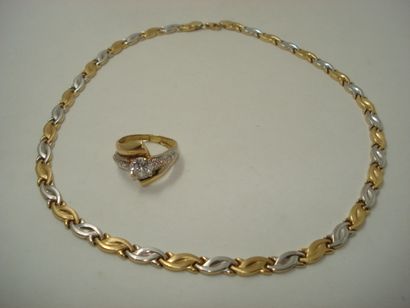 1 Necklace Gold 2 tones 18 carats 16,87 g...