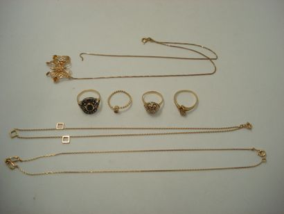2 Rings Gold 18kt and stones 3,46g 1 Ring...
