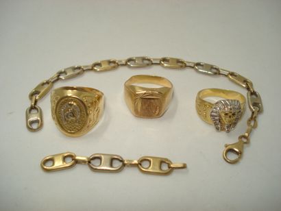 1 Ring Gold 2 tones 18kt and stones 7,96...