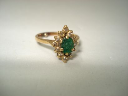 1 Ring 18kt gold and stones 3,18 g 