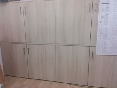 quatre meubles de rangement en compressé...