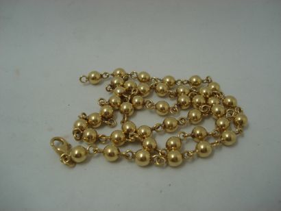 1 Necklace Gold 18kt 12,14g balls mesh 