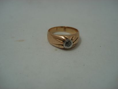 1 Bague Or 18kt et diamant 5,57g 