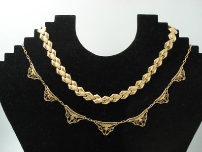 2 Necklaces Gold 18kt 27,93g 