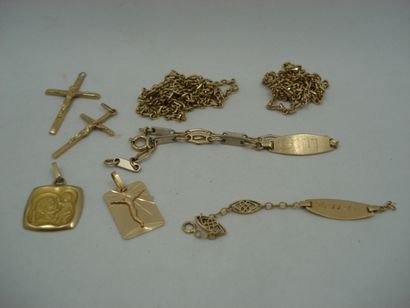 1 Bracelet Gold 18kt 1,60g 1 Cross Gold 18kt...