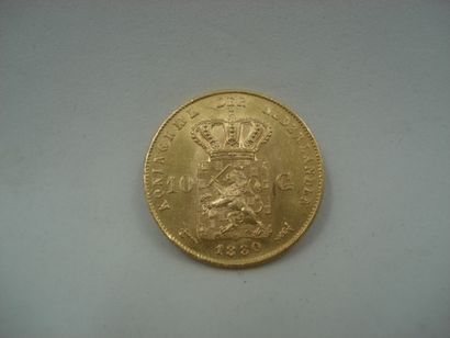 1 Pièce Or 900°/oo 6,72 g 10 florins 1880...