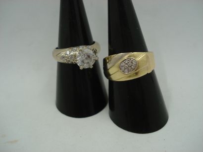 1 Ring 18kt white gold and stones 6,02 g...