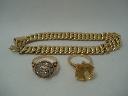 1 Ring Gold 18kt, platinum and diamond 4,82...