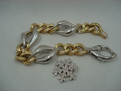 1 Gold bracelet 2 tones 18kt 15,93g 1 Gold...