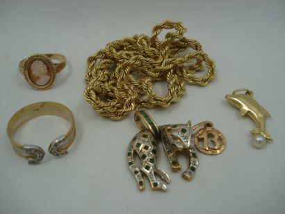 1 Collier Or 18kt 12,03 g maille corde 1...