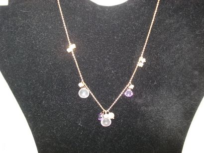 1 Collier Or 18kt pierres et perles 4,64...