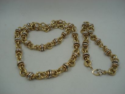 1 Collier Or 3 tons 18kt 19,45g 1 Bracelet...