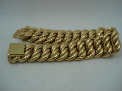 1 Bracelet Gold 18kt 47,50g American mesh...