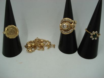 1 Ring Gold 18kt 3,07 g 1 Chain Gold 18kt...