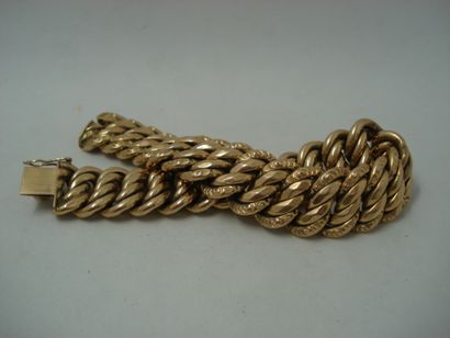 1 Bracelet Gold 18kt 32.22 g American mesh...