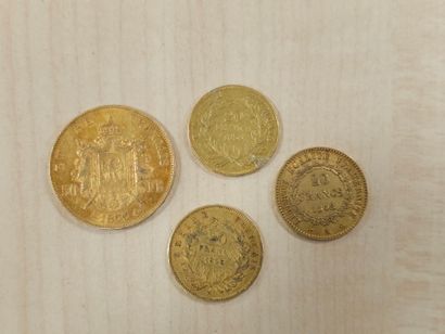 MONNAIES OR
une de 50 francs Napoléon III...