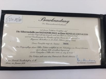 Médaille Argent 900/1000 de Konrad ADENAUERS...
