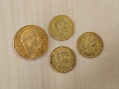 MONNAIES OR
une de 50 francs Napoléon III...