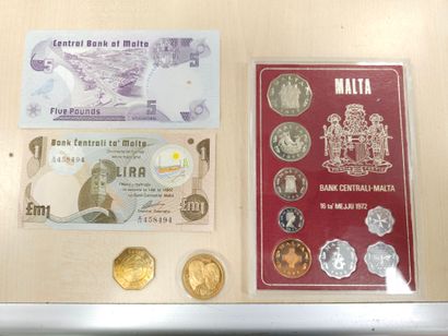 1 Coffret de monnaies de Malte Fdc 1972
On...