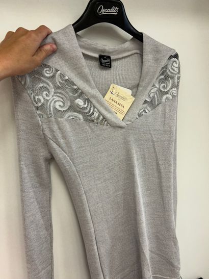 Lot 3 T-shirt manches longues en soie naturelle...