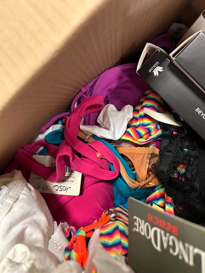 Important lot de lingerie et maillots de...