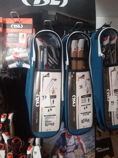 trois bâtons de marche pliants