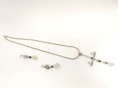 CHRISTIAN LACROIX
Parure en argent 925° ornée...